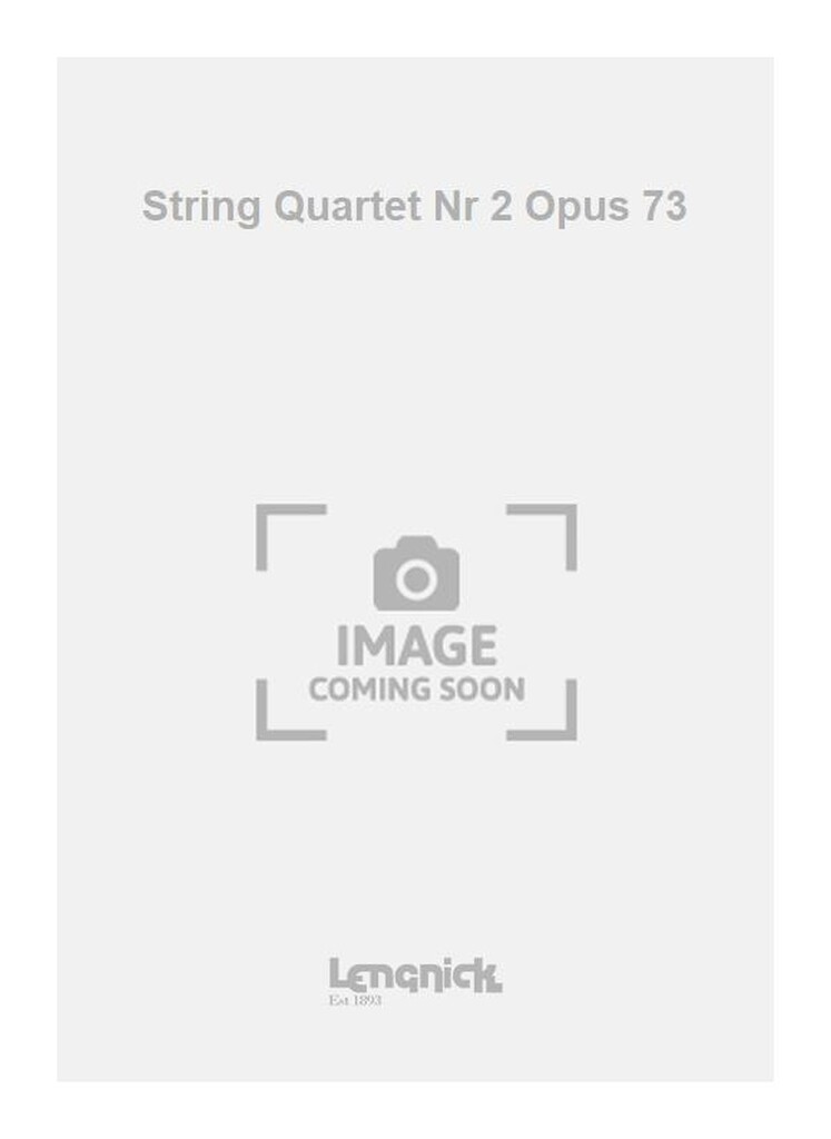 String Quartet Nr 2 Opus 73